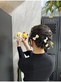 ライブ前ヘアセット/編み下ろし/サイドテール