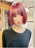 チェリーレッドワインレッドボルドーカラー暖色カラーブリーチ