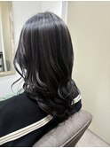 アッシュカラー/アッシュグレー/白髪ぼかしハイライト
