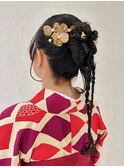 卒業式ヘア　袴ヘア　カチモリ　タイト　ロング　ヘアメ　大阪