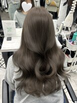 アッシュグレージュ  グレージュ  透明感カラー