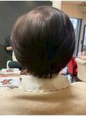 ミセス 大人可愛い丸みショート ポイントパーマ