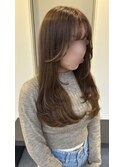【オリーブベージュ×ロングレイヤー】