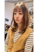 大人綺麗な小顔襟足スッキリミディアムレイヤー　30代40代50代
