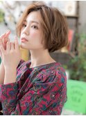 ■アシンメトリーオンブレ大人ボブショート51-3上尾20代30代40代