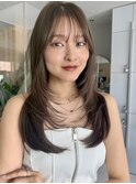 【MINX】顔周り似合わせカット＋デザインカラーベージュ_表参道