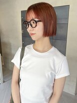 ヘアー アイス ルーチェ(HAIR ICI LUCE)&nbsp;ブリーチなしダブルカラーで作るオレンジ/落合