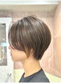 ★乾かすだけでまとまるショートボブ!ミルクティーベージュ