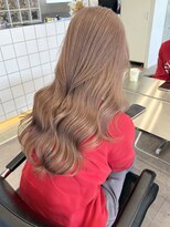 サンクマーケット 渋谷(cinq MARKET) 渋谷ブリーチカラーレイヤーカットミルクティーベージュ韓国ヘア