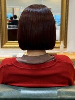 リッチ 横須賀中央店(Rich) 切りっぱなしボブ 丸みボブ ダークブラウン 髪質改善 白髪染め