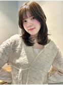 顔周りレイヤー × 柔らかベージュカラー【植手】