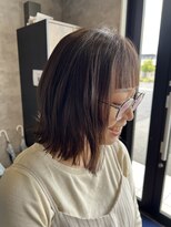 アンドブルー(and BLUE) 伊勢崎結べる外ハネボブ縮毛矯正