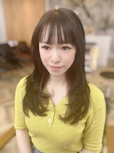 マル 日立(maru.)&nbsp;ミルクティーグレージュ×顔周りレイヤー【髪質改善カラー】