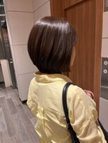 ザトエル 栄(THE TOEL)&nbsp;髪質改善ミネコラ白髪染め卒業ショートボブベージュブラウン