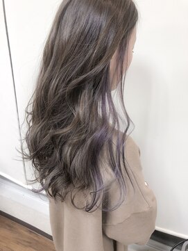 ヘアーメイクパーソナル チラ見せセクシーなイヤリングアメジスト♪