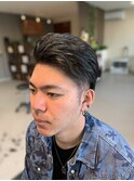 ナチュラルパーマツーブロックスタイル