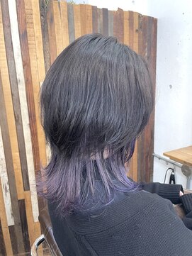 リッカ(RICCA) 【インナーカラー】ミディアムウルフ×パールバイオレット♪