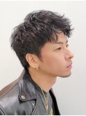 スパイキーショートパーマビジネスヘアツイストスパイラルパーマ