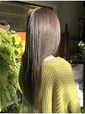 艶感　ストレート　透明感　ナチュラルブラウンカラー　ロング