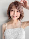 薄めバング前髪似合わせカットサイドバング艶感くびれヘア