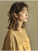 ☆オリーブグレーココアベージュ小顔クラゲヘアー/黒髪/髪質改善
