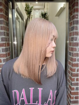 サンク 原宿 表参道(cinq) ミルクティーベージュピンクブリーチありダブルカラーレイヤー2