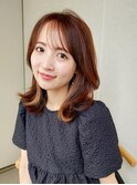 前髪なしニュアンスレイヤーカット×耳かけくびレイヤーミディ