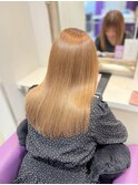 髪質改善 レイヤーカット ブリーチなし 透明感カラー 京都美容室