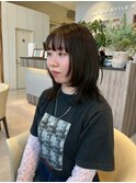 顔周りレイヤー×ツヤ髪