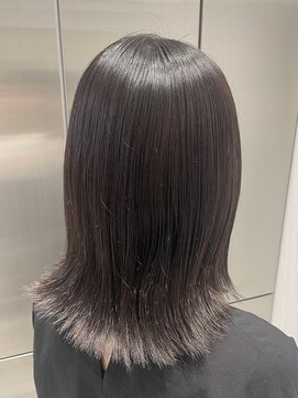 コース(co-th.) アッシュグレージュ髪質改善水素カラー×小野ふゆり