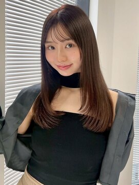 ユーフォリア 新宿店(Euphoria) くびレイヤーエモージュケアカラー似合わせカットシアベージュ