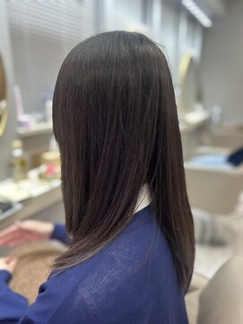 アオ 花咲町(a-o) ツヤツヤロングの髪質改善縮毛矯正！