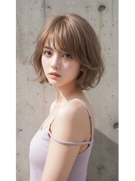 アルテマ(Ultimate) 透明感ベージュ×エアリーショートボブ