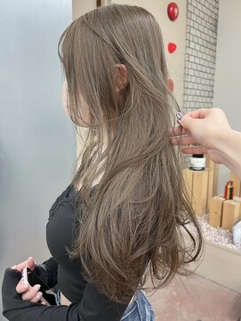 パークレーン アイス イヴェン(park lane ICI yeven) ブリーチなし　秋オリーブベージュ　くすみベージュ/akari