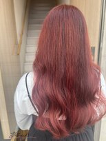 ジル アンク(Jill ankh)&nbsp;《姫路駅北　Jillankh》ピンクレッド　ダブルカラー　髪質改善