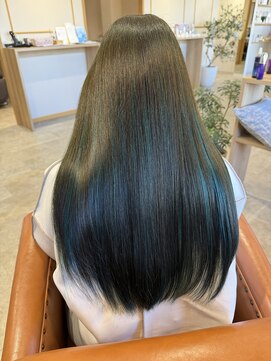 パウダーヘアー ルミニティ(powder hair luminity) グリーンハイライト髪質改善