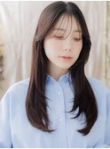 顔回りレイヤーカット小顔ストレートロングc7志木20代30代40代