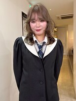 ニコフクオカヘアーメイク(NIKO Fukuoka Hair Make)&nbsp;【NIKO】ミディアムレイヤー.福岡グレージュ.ミルクティー