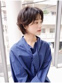 透け感/耳かけ/シンメトリー/レイヤーショート/元町