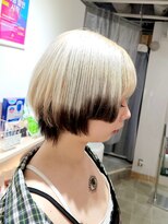 モナン(monan) デザインカラーエンドカラーツートンカラー裾カラー顔周りカット