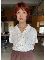 ケシキ 佐賀(keshiki) フレンチボブ×オレンジ