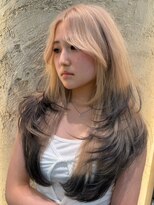 ハーツ 熊本(hearts.)&nbsp;大人上品/レイヤーカット/ハイトーン/くびれヘア