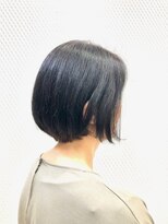 クオリス 上福岡店(QUALIS)&nbsp;30代40代50代/小顔丸みミニボブ/艶カラー/ショートボブ/黒髪