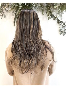 シルエット 美容室 バレイヤージュ　八戸20代30代40代