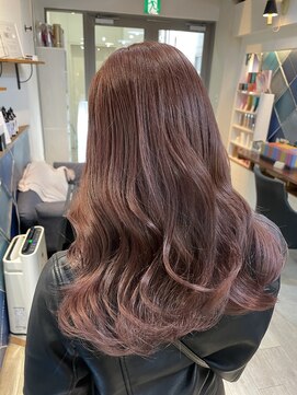 ロア 福岡天神本店(LORE) ブリーチ無しダブルカラー/ピンクベージュ/nana