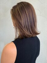 ウェイク ヘアー メイク(wake hair make) 20代30代40代ベージュ切りっぱなし外ハネ透明感カラー