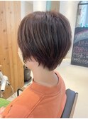 20代30代40代大人可愛い小顔ショート丸みボブ艶感ナチュラル