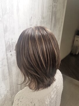 エヌプラス(N+) くびれヘアアプリコットオレンジ夏ハイライトカラー