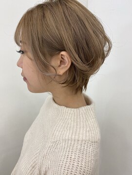 ジャム(Jam) 【Jam會田】ミルクティーグレージュ×軽やかショートボブ