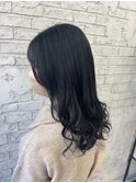 艶カラーケアカラーワンカラーブルーブラック池袋